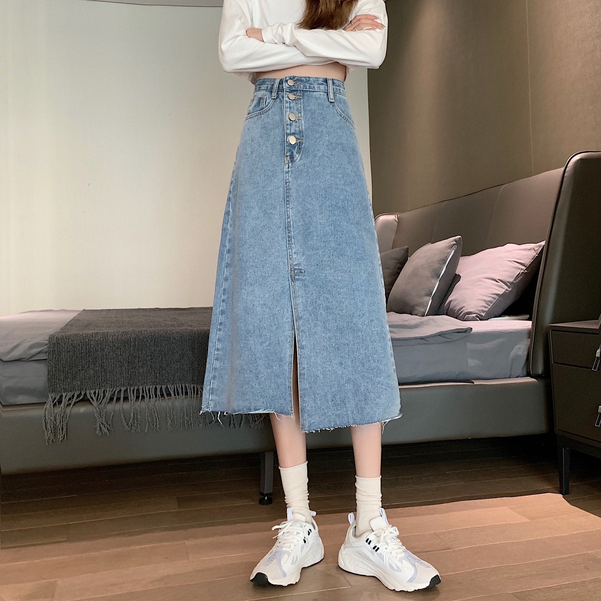 Summer Brunch Jean Skirt